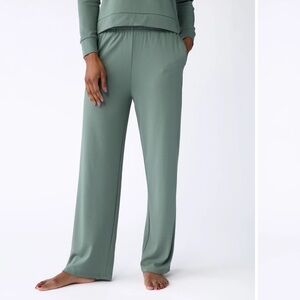 Women's Brushed Bamboo Wide Leg Pull-On Pant size XL green